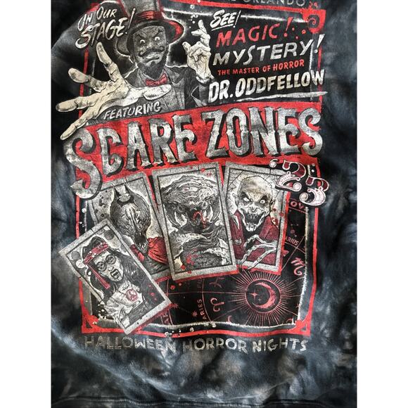 Halloween Horror Nights Hoodie Universal Studios Orlando Scare Zones Small - Picture 6 of 8